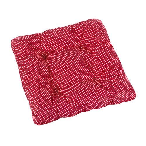 Sedák Adéla prošívaný Puntík červená, 40 x 40 cm
