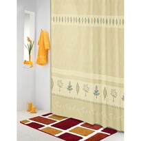 Zasłona prysznicowa Listki beżowo-turkusowy, 180 x 200 cm Zasłona prysznicowa Listki beżowo-turkusowy, 180 x 200 cm