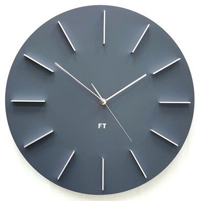 Future Time FT2010GY Round grey Dizajnové nástenné hodiny, pr. 40 cm