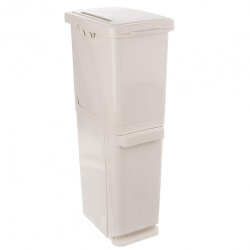 Orion 2-delni koš za smeti za ločeno zbiranjeodpadkov 35 l, krem