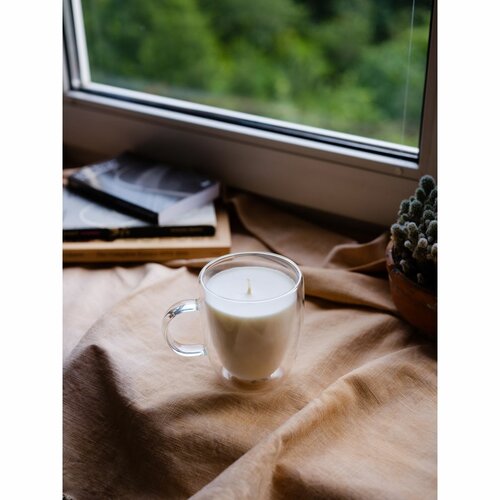 Maxxo Escential Świeca w szkle Coffee, naturalny wosk, 300 g