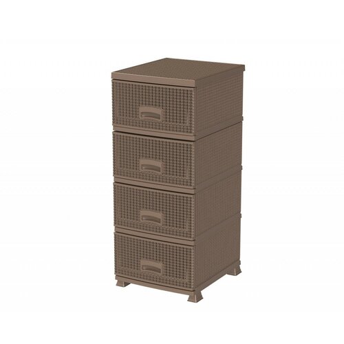 Aldotrade Komoda z 4 szufladami RETRO NEW, brązowy