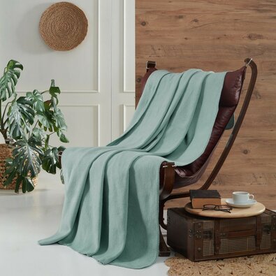 TV odeja Brighton Cotton mint , 130 x 170 cm