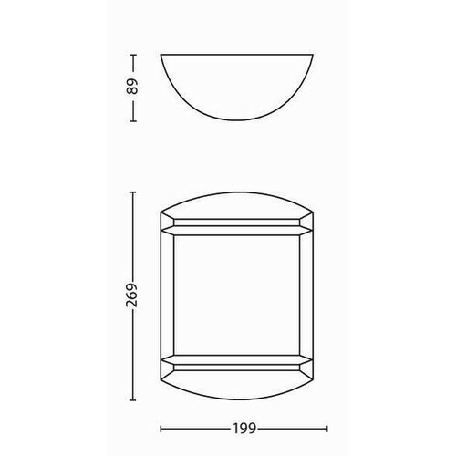 Philips 17320/30/P3 Вуличний світлодіодний настінний світильник Antelope 28 см, чорний