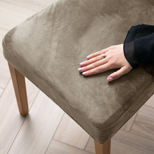 Restilo Napinac za stol Sento bež, 48 x 48 x 58 + 10 cm, komplet 6 kosov