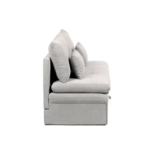Rozkładana sofa trzyosobowa ASB-4740 BGE2,manżestrowa, beżowa