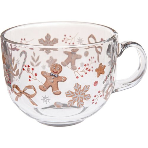 Set de 6 căni din sticlă Turtă dulce 500 ml