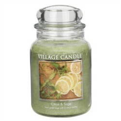 Village Candle illatgyertya Citrus és zsálya  - Citrus & Sage, 645 g