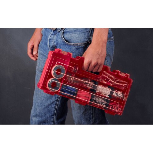 Keter Orodna omarica z organizatorji Hawk, 66 x28,7 x 26,6 cm, črna-rdeča