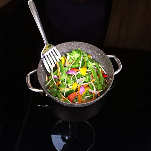 Tescoma Tiefe Pfanne mit Deckel PRESIDENT Stone, 28 cm