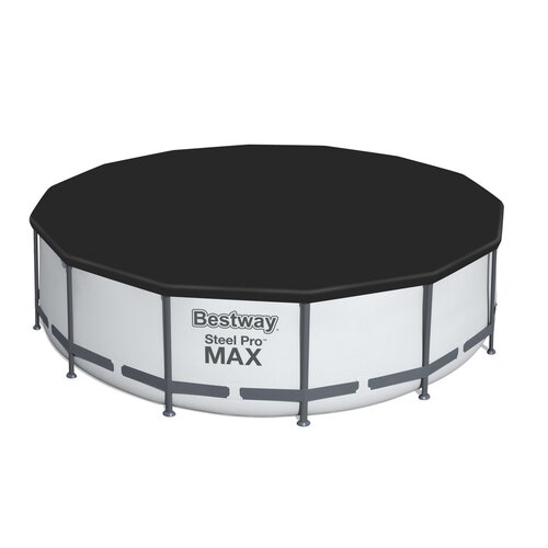 Bestway Steel Pro MAX föld feletti medence, szürke, átmérő 396 cm, magas 122 cm