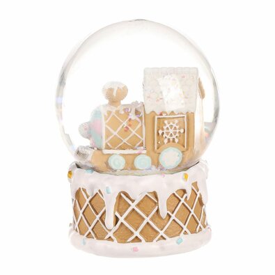 Різдвяний сніговик Пряниковий потяг II, полімерна смола, 10 см