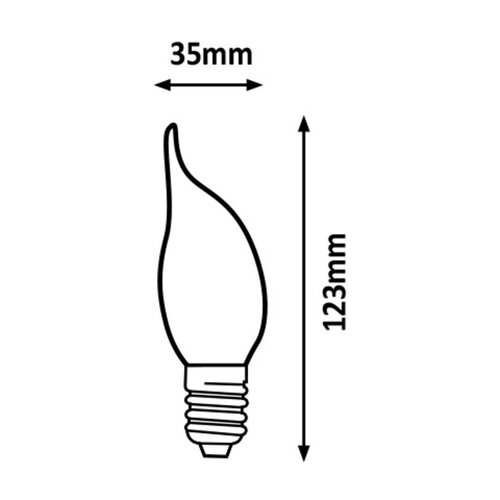 Rabalux Dekorativní LED filament žárovka s točeným vláknem, jantar, E14, C35, 2,5 W, 2200lm