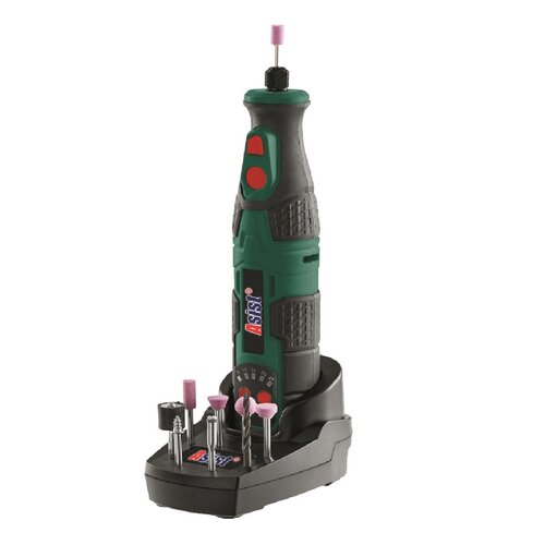 Asist AE2C07DN Akumulatorowa prosta szlifierka mini z akcesoriami, 7,2 V