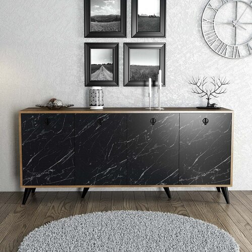 Szafka Elite Walnut and Black Marble