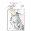 Дитяча бавовняна постільна білизна в дитяче   ліжечко Dumbo Grey, 100 x 135 см, 40 x 60 см