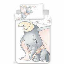 Dětské bavlněné povlečení do postýlky Dumbo Grey, 100 x 135 cm, 40 x 60 cm