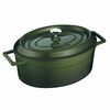 LAVA Metal Litinový ovalni lonec zelen, 4,8 l, pr.29 cm
