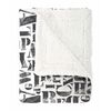 Mistral Home Alphabet bolyhos takaró, fekete, 130 x 170 cm