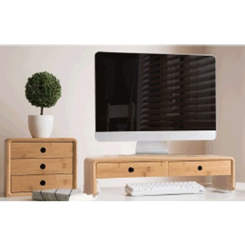 Bambusni podstavek za monitor Elaro, tip 2, 66 x20 x 13 cm
