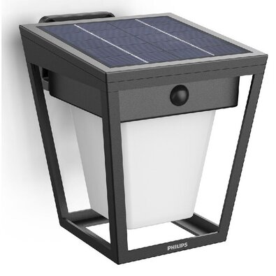 Philips Nissa UltraEfficient solarny kinkiet LED,czujnik, czarny, 1,8 W, 250/25 lm, 3000 K