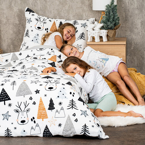 Lenjerie de pat din microflanel 4Home Nordic forest , 140 x 220 cm, 70 x 90 cm