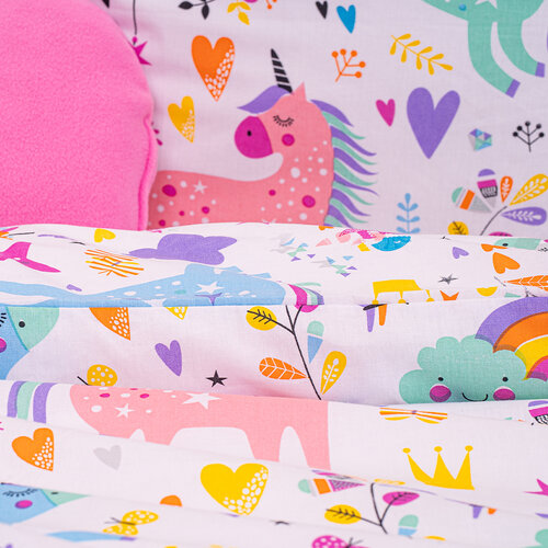 4Home Kinderbettwäsche aus Baumwolle Unicorns, 160 x 200 cm, 70 x 80 cm