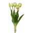 Tulipán műcsokor 5 db, fehér, magasság 38 cm
