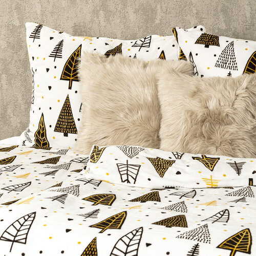 Lenjerie pat 4Home Nordic Tree microflanel, 140 x 200 cm, 70 x 90 cm