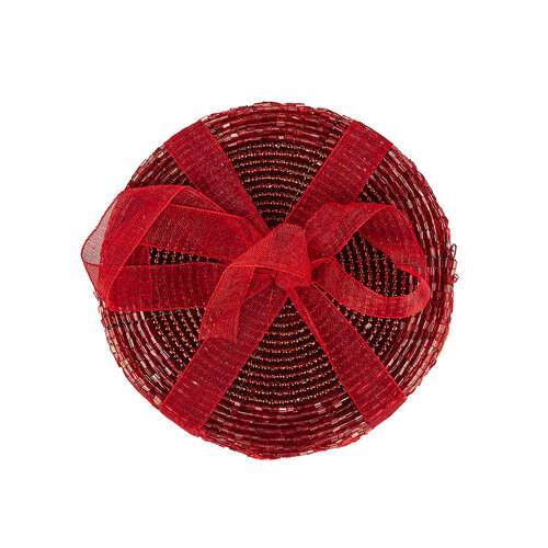 Sport farfurii din mărgele, roșu, 10,5 cm, set 4 buc.