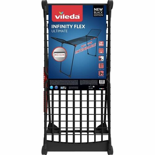 Vileda mosószárító Infinity FLEX fekete 30 m