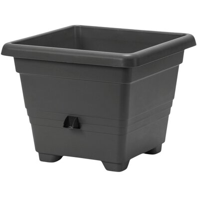 Plastia Bergamot ghiveci de flori cu auto-udare 40 x 40 cm, gri