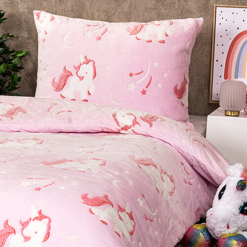 4Home Svetleča posteljnina iz mikroflanela Fairytale, 140 x 200 cm, 70 x 90 cm