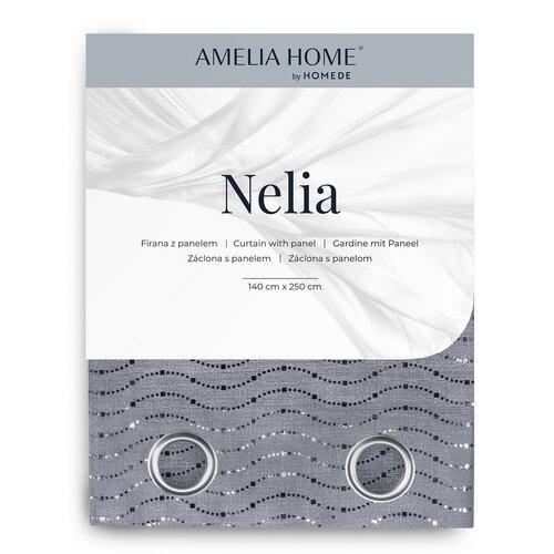 AmeliaHome Záclona Nelia Eyelets, 140 x 250 cm