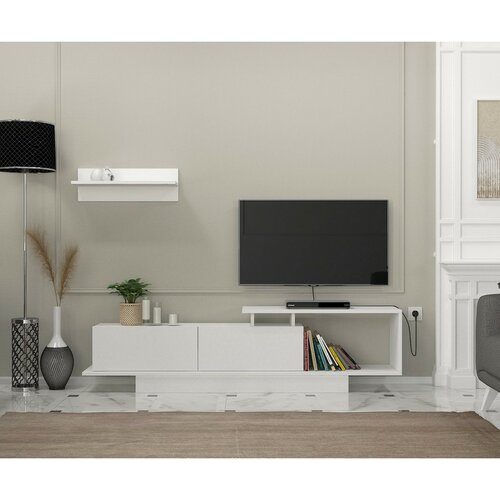Televízny stolík s policou Asos White