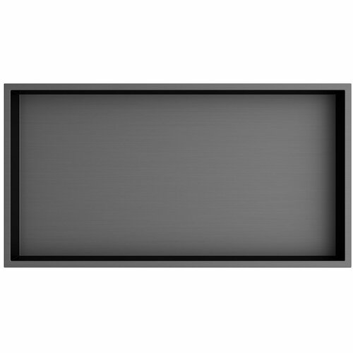 POLYSAN 1301-53B Inserta Wandnische 51 x 27 cm, Edelstahl, anthrazit