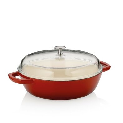 Kela Globoka kmečka ponev CALIDO, lito železo,rdeča, 28 cm, 3,8 l