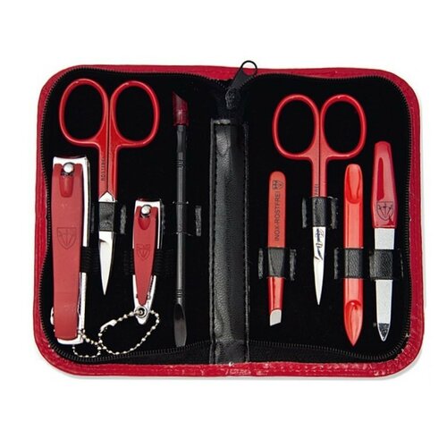 Kellermann 9204 MC RED Damen Maniküre Set, Rot