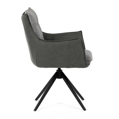 Set de scaune de sufragerie cu mecanism deîntoarcere DCH-D1345 GREY2, 2 buc.