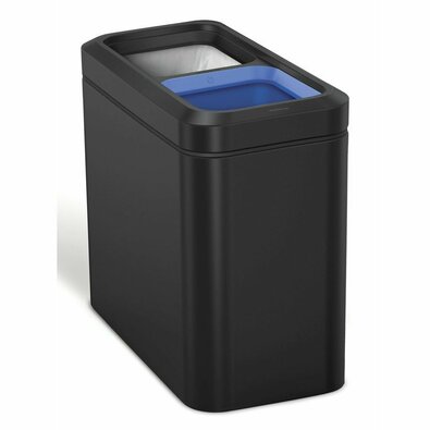 Simplehuman Odprti koš RECYCLER Slim 20 l, črn