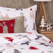 4Home Pościel Cute reindeer mikroflanela, 140 x 220 cm, 70 x 90 cm