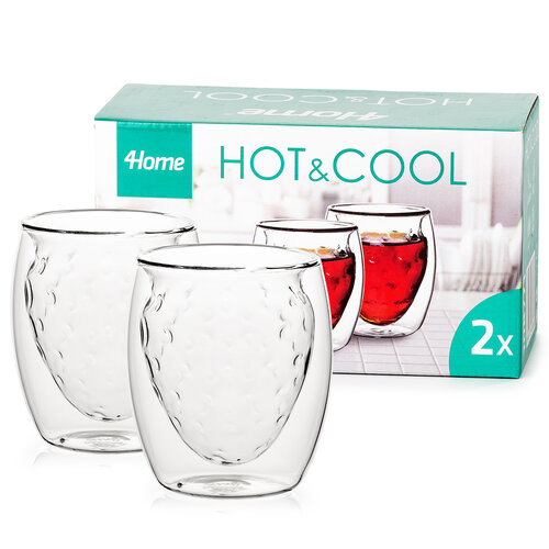 4Home Termo pohár Strawberry Hot&Cool 250 ml, 2 ks