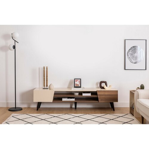 Televizní stolek Clark Walnut and Beige