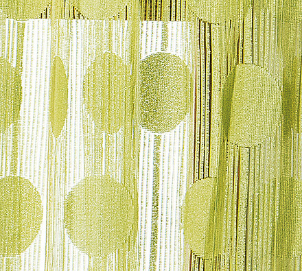Provázková záclona Ada, zelená, 150 x 250 cm
