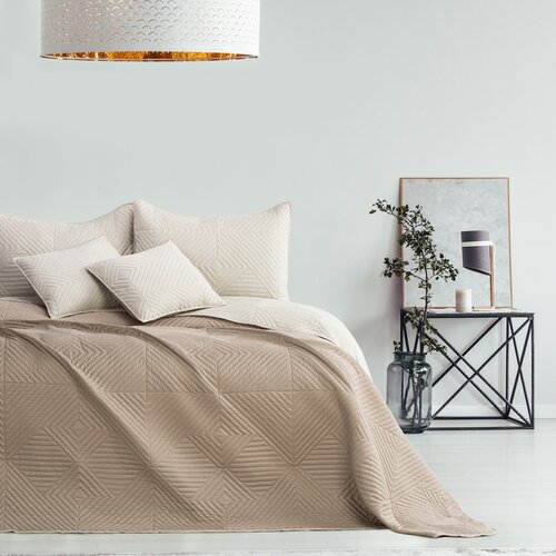 AmeliaHome Prekrivalo za posteljo Softa beige -cappucino, 220 x 240 cm