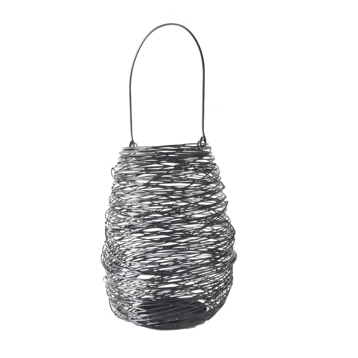 InDecor Suport de lumânări din metal negru, 20 x 20 x 27 cm
