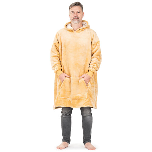 4Home Bluza z barankiem mikroplusz Beige, uni L męska