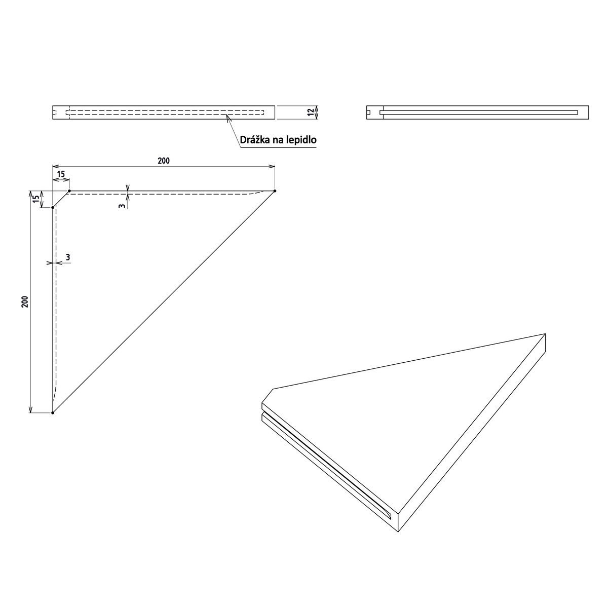 SAPHO AE200-4033 Abeline rohová police rockstone 20 x 20 cm, concrete - thumb (2)