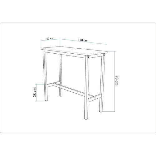 Mola Black bár asztal