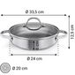 Tescoma SteelCRAFT mély serpenyő fedővel  átmérő 24 cm, 2 fogantyúval